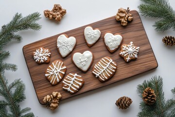 Cookies and cake platters for holiday feasts and sweet dessert nibbles