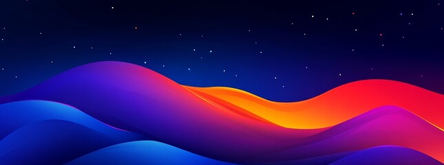 Poster - Dynamic waves on an abstract background. Modern illustration.