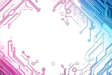 Poster - Circuit board background with electronic elements. Computer technology, engineering concept, motherboard integrated computing illustration.