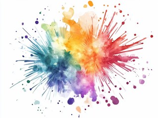 Fototapete - Abstract Watercolor Explosion.