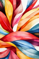 Aufkleber - Abstract Watercolor Swirls of Color.