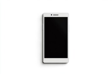 Poster - Illustration of a white smartphone mockup from a realistic perspective on a white background