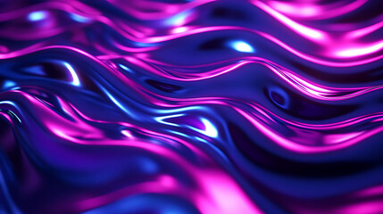 Poster - Abstract liquid background with blue and pink color gradient.