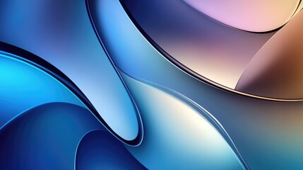 Poster - Elegant metallic curved design with a gradient abstract background for presentations