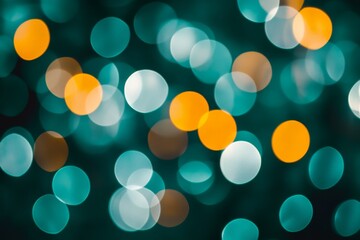 a blurred christmas background with shiny bokeh of green glitter