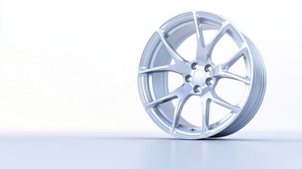 Alloy wheel rim on a white background