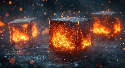 Poster - A spark was created inside the blockchain system when two blocks clashed