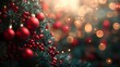 © Warakorn - Festive red and green Christmas-themed background