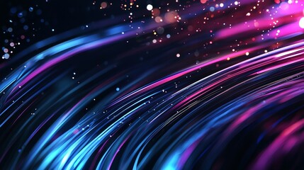 Poster - illustration of 3d orange fiber particles