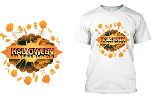 Halloween Scary T Shirt Background Design