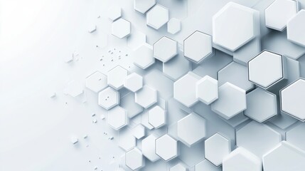 Poster - abstract background featuring hexagonal elements in a white design
