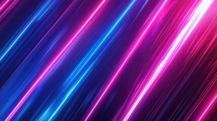 Fototapete - Abstract neon backdrop featuring blue and pink lines designed with digital neon aesthetics and luminous shadows