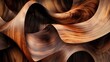 © ProStockGallery - Abstract Wooden Swirls Background, Dark Brown and Orange Wood Grain Texture, 3D Render.