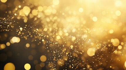 Poster - abstract gold fireworks with copy space for a festive holiday background
