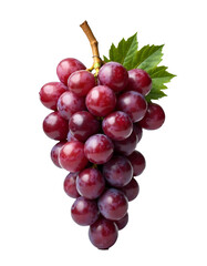 cluster of red grapes with transparent background