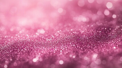 Poster - Close up of shimmering pink glitter featuring soft bokeh perfect for creating vibrant festive backgrounds