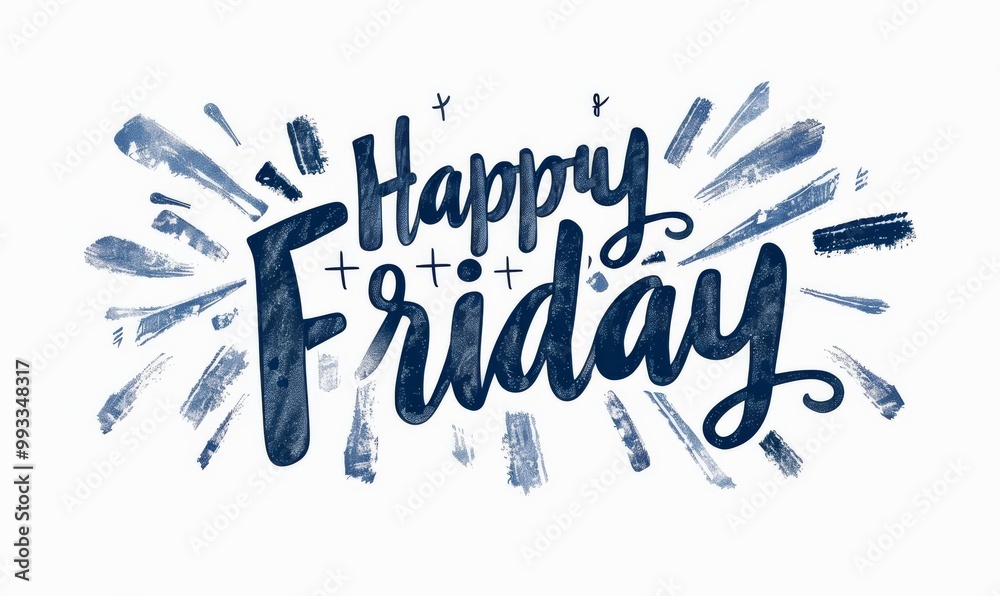 Happy Friday - Modern calligraphy lettering text with decoration Stock ...