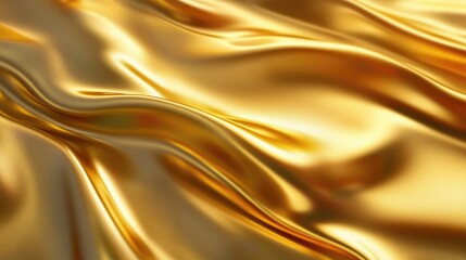 Poster - Abstract shiny smooth gold foil metal texture background
