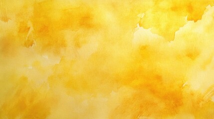 Poster - Abstract texture of yellow watercolor painted paper for background use