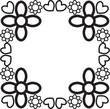 © sekitarief - black and white floral frame