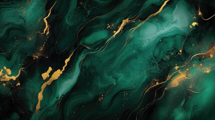 Emerald abstract background featuring golden accents ideal for covers wallpapers ceramics branding and various creative projects High quality and detailed design