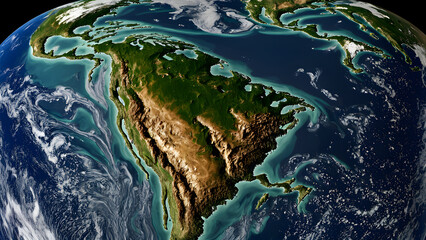 Wall Mural - High definition images of the Earth's surface taken from space, blue stars, and satellite images of the Earth