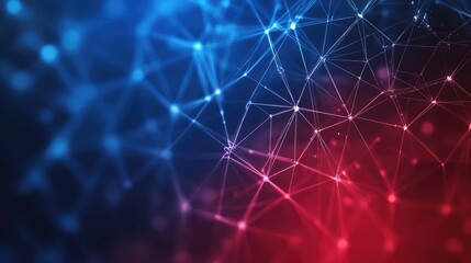 Fototapete - Network interface design featuring a blue and red backdrop