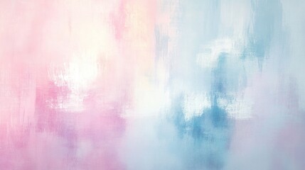 Poster - Pastel abstract background featuring blended shades of pink silver and light blue with a soft blurred effect