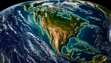 Wall Mural - High definition images of the Earth's surface taken from space, blue stars, and satellite images of the Earth