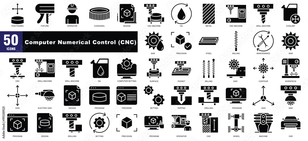 Computer Numerical Control (CNC) Stock Vector | Adobe Stock