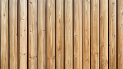 Poster - Wooden Panel Wall. Vertical Beige Pine Slats for Modern Design