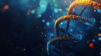 Poster - Abstract DNA Structure with Bokeh Lights