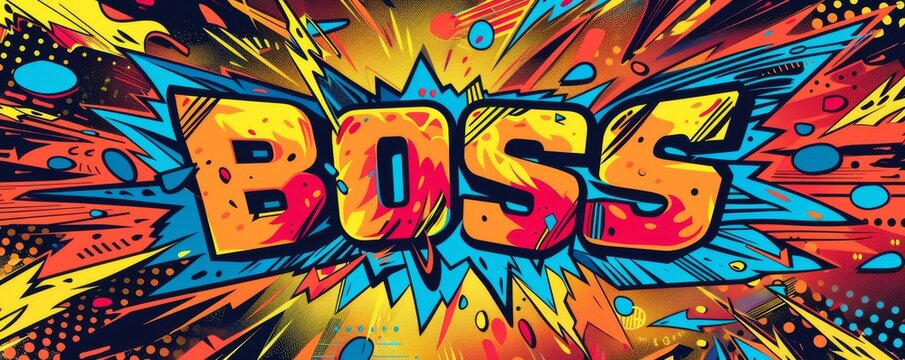 Exciting pop art background with 
