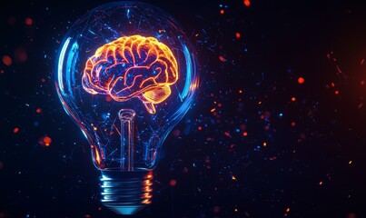 Poster - Innovative and problem-solving processes in the human brain can be compared to the lightbulb metaphor