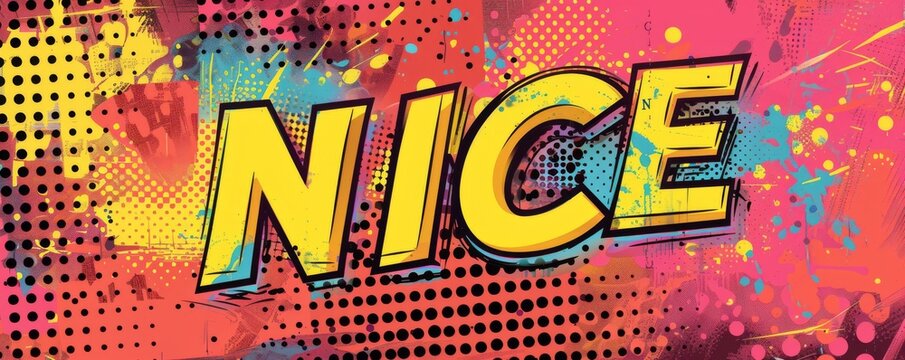 Playful pop art background with 