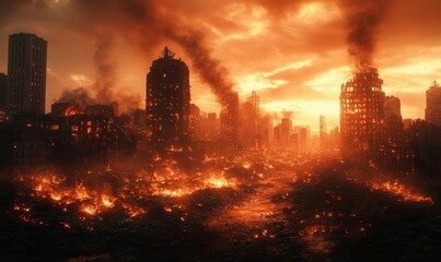 The post-apocalyptic city is on fire. Generative AI