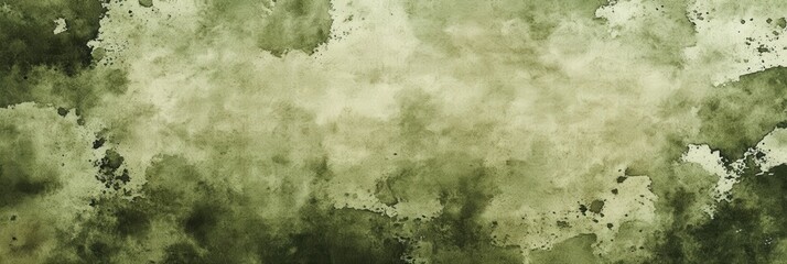 Poster - Abstract Olive Green Watercolor Background Design