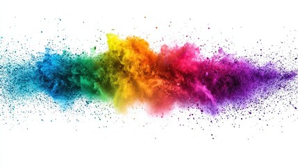 Poster - Vibrant Colorful Powder Explosion Dynamic Abstract Art Background