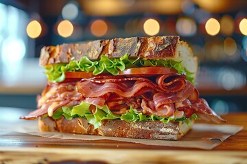 Wall Mural - Delicious Bacon Sandwich