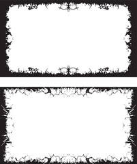 black and white frame border,two black and white frames with a black and white design, three white v