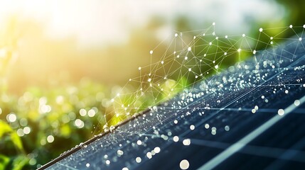 Solar Panel Network in a Green Field