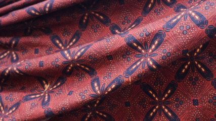 Traditional batik native to Pekalongan, Central Java, Indonesia with elegant classic motifs