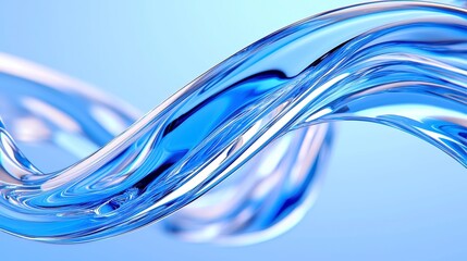 Poster - Cobalt Abstracts for Medical Presentations, vibrant blue hues intertwine, evoking scientific mysteries and complexities, ideal for engaging and thought-provoking visuals in healthcare discussions.