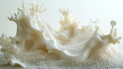 Wall Mural - Milk Splash: Abstract Food Photography