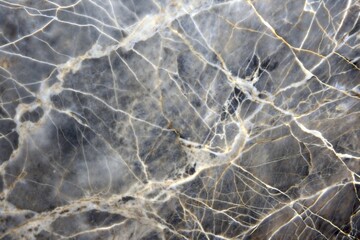 Poster - Close-up of gray and white marble with intricate veining