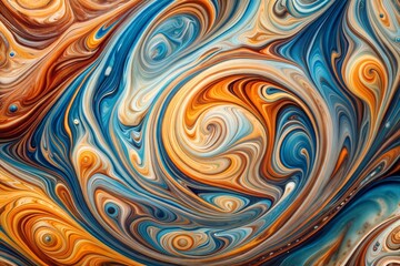 Mesmerizing abstract swirling colors artwork