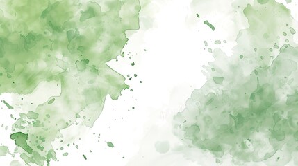 An abstract watercolor background featuring green brushstrokes, creating a calming and artistic design with a gradient effect