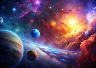 Wall Mural - stunning high definition space wallpaper featuring vibrant colors and cosmic elements for background