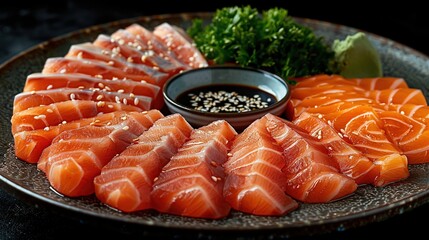 Wall Mural - Delicious Sashimi Salmon