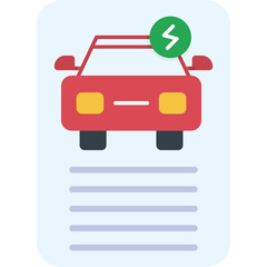 Poster - Electric Car Services Icon